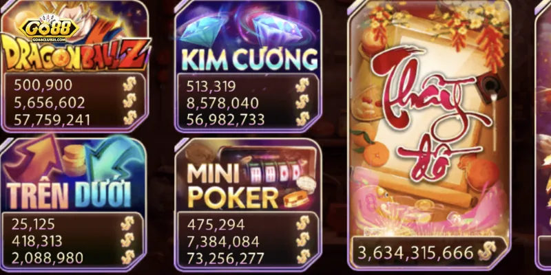 Tính năng hấp dẫn của game slot kim cương Go88